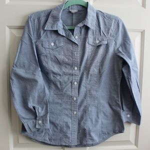 Blue button up shirt